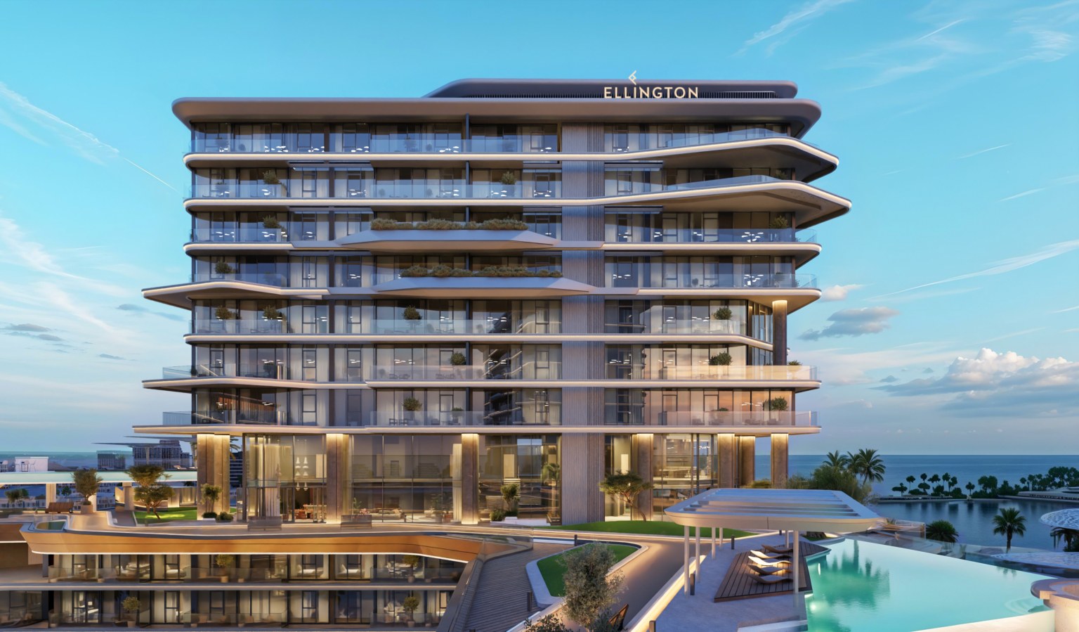The top floor social terrace with sea views at Costa Mare