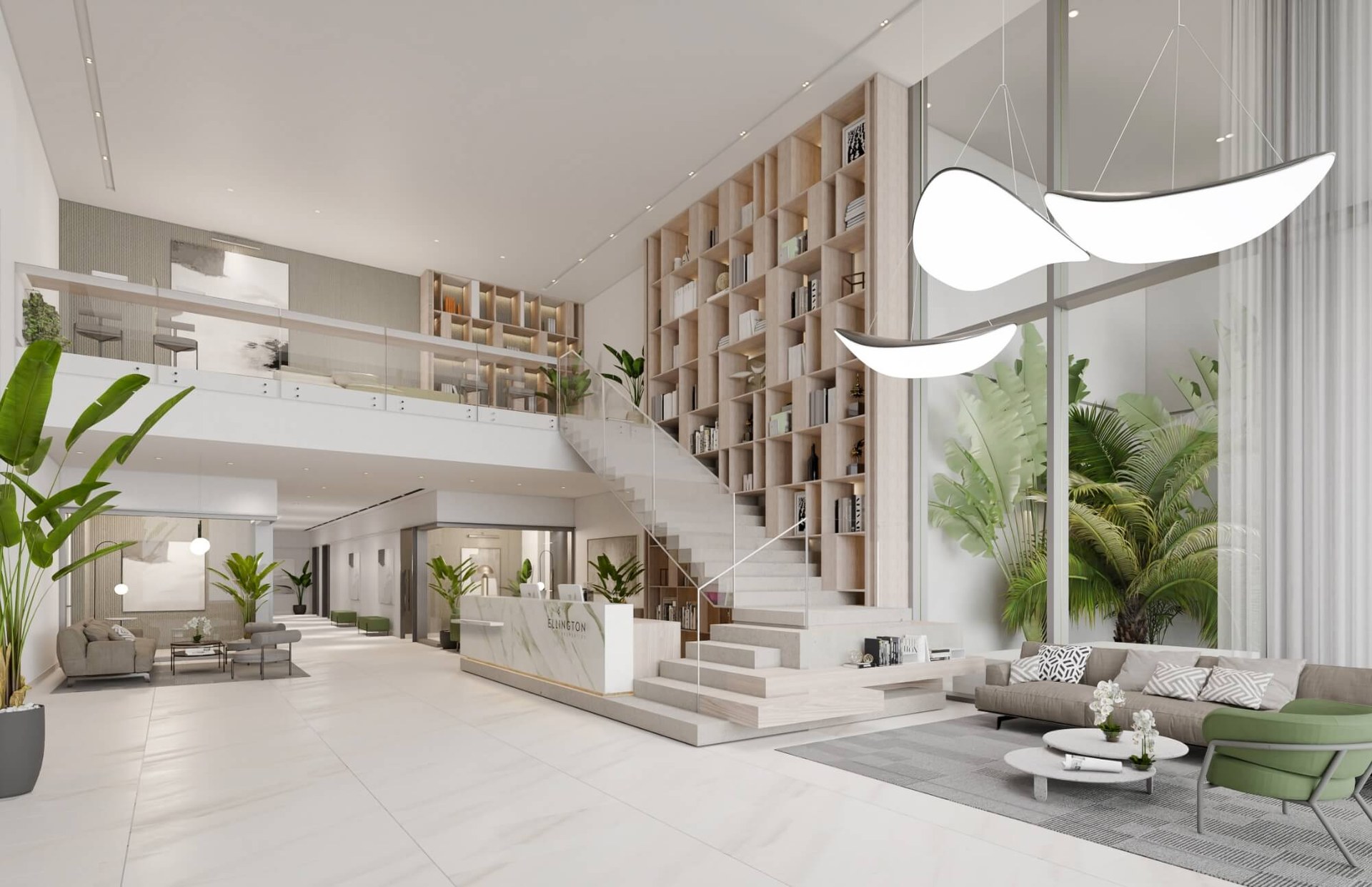 Ellington House lobi ve ortak yaşam alanı