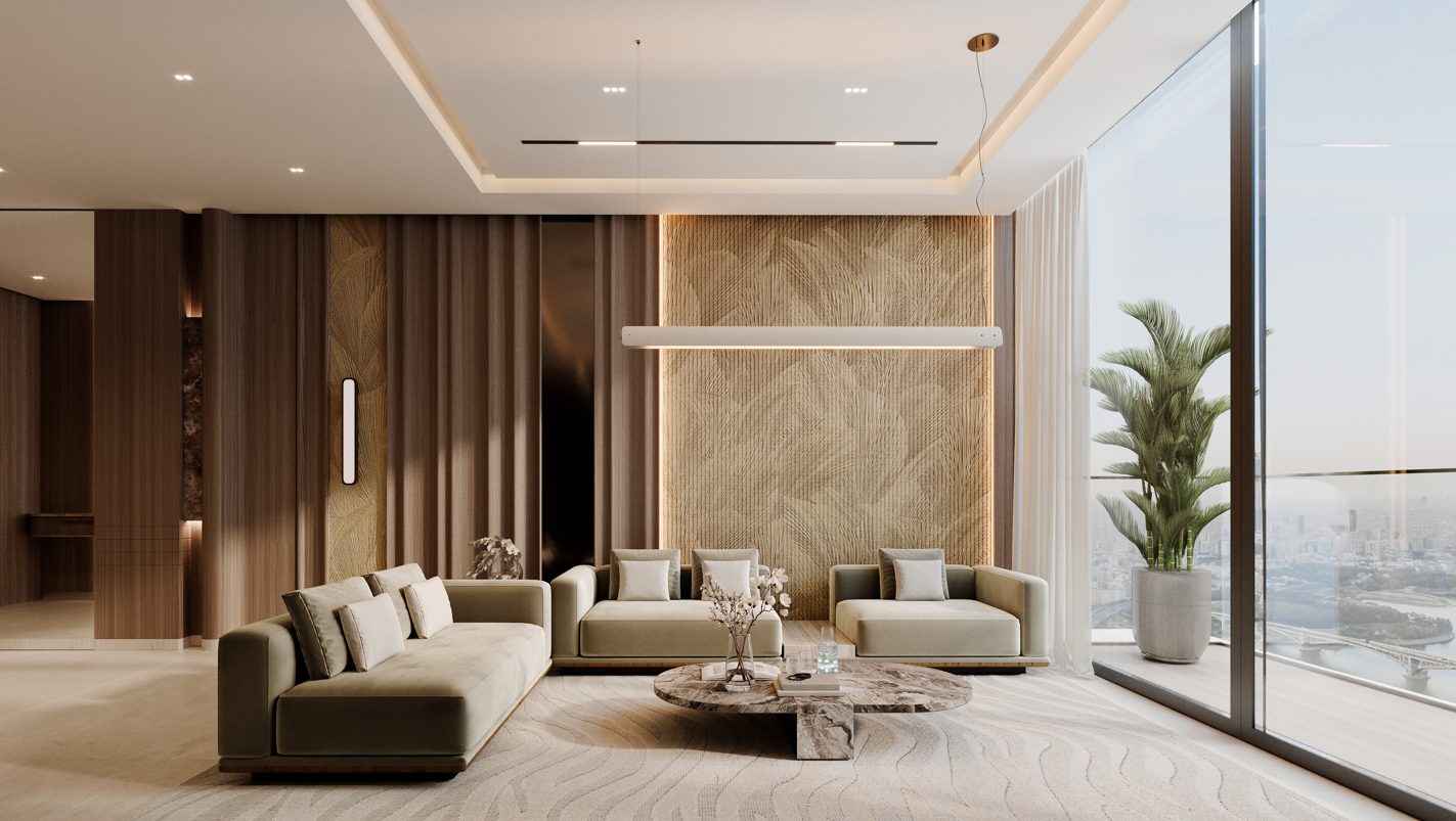 داخل شقة في Luxuria by Binghatti بتصميم داخلي عصري