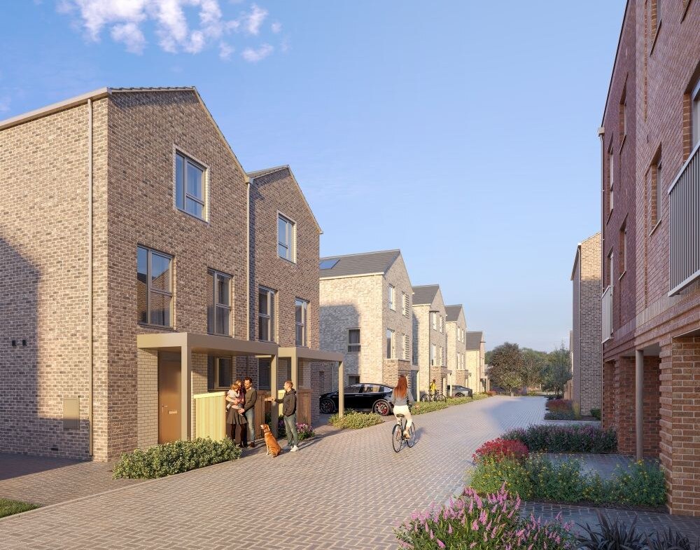 Hartmere Cambridge’de evlerin sokak görünümü