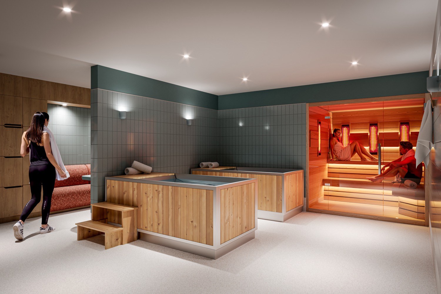 One Trafford Edge kızılötesi sauna ve soğuk suya girme havuzu